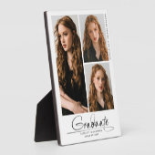 Modern eenvoudig Afstuderen 3-fotocollagescript Fotoplaat (Zijkant)