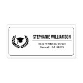 Modern eenvoudig Afstuderen Afstuderen retouradres Rubberstempel (Afrduk)