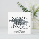 Modern eenvoudig Afstuderen bespaart de datum (Staand voorkant)