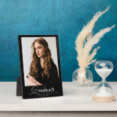 Modern eenvoudig Afstuderen fotohandgeschreven scr Fotoplaat (Zijkant)