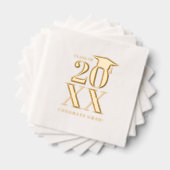 Modern Eenvoudig Afstuderen Jaar Folie Servetten (Insitu (Gestapeld))