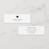 Modern eenvoudig Afstuderen naam Kaart Mini Visitekaartje (Voorkant / Achterkant)