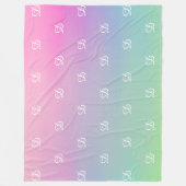 Modern eenvoudig baby roze monogram initiaal fleece deken (Voorkant)