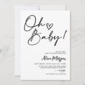 Modern eenvoudig Baby shower Genderneutrale Kaart (Voorkant)