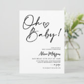 Modern eenvoudig Baby shower Genderneutrale Kaart (Staand voorkant)