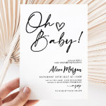 Modern eenvoudig Baby shower Genderneutrale Kaart<br><div class="desc">Moderne Eenvoudige uitnodiging tot Baby shower. De perfecte zwarte en witte uitnodiging voor uw Genderneutraal Baby shower,  Baby Sprinkle of Baby-Q. De kleuren kunnen worden veranderd om uw thema aan te passen.</div>