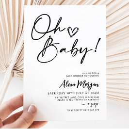 Modern eenvoudig Baby shower Genderneutrale Kaart