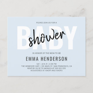 Modern eenvoudig Baby shower Uitnodiging Briefkaart