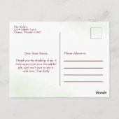 Modern Eenvoudig Baseball Bedankt Waterverf Briefkaart (Achterkant)