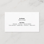 Modern Eenvoudig Bedrijf Gedetailleerd Zwart-wit Visitekaartje (Achterkant)