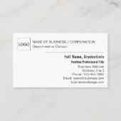 Modern Eenvoudig Bedrijf Gedetailleerd Zwart-wit Visitekaartje (Voorkant)