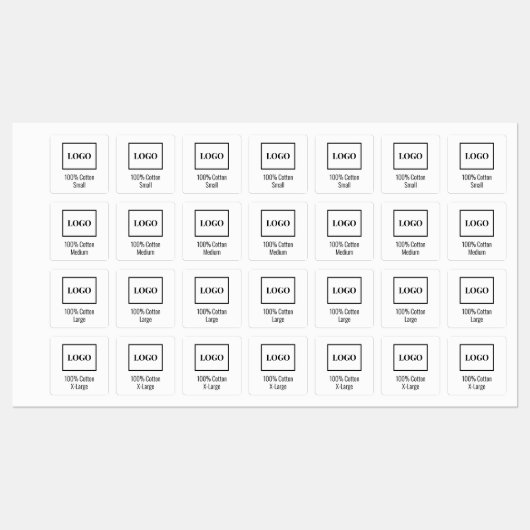 Modern Eenvoudig Bedrijf toevoegen Logo Mode Kledi Labels (Vel)