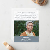 Modern | Eenvoudig | Begrafenis | Bedankt kaart Notitiekaartje (Voorkant / Achterkant in situ)