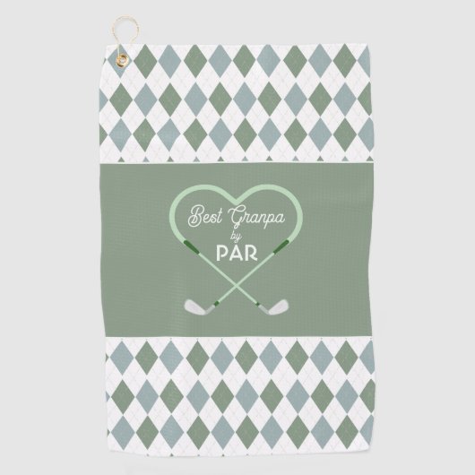 Modern Eenvoudig Beste Opa door Par Men Golfhanddoek (Voorkant)