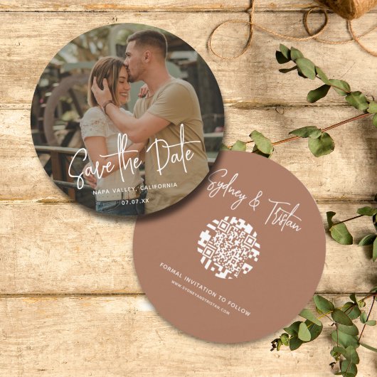 Modern Eenvoudig Bewaar de Datum Foto Overlay Brui Kaart