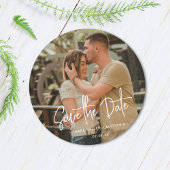 Modern Eenvoudig Bewaar de Datum Foto Overlay Brui Kaart