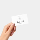 Modern Eenvoudig Bezoekerspas Bedrijfslogo Badge (Handheld)
