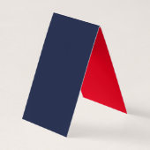 Modern Eenvoudig Blauw Rood Grijs Minimalistisch V Visitekaartje (Achterkant)