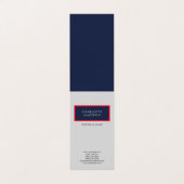 Modern Eenvoudig Blauw Rood Grijs Minimalistisch V Visitekaartje (Buitenkant ongevouwen)