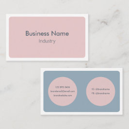 Modern Eenvoudig Blauw Roze Minimalistisch Horizon Visitekaartje