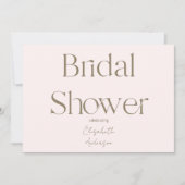 Modern & Eenvoudig Blush en Goud Vrijgezellenfeest Kaart (Voorkant)