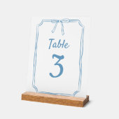 Modern Eenvoudig Boog Bruiloft Stoffig Blauw Tafel Acryl Bord (Hoek)