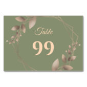 Modern Eenvoudig botanisch elegant salie groen gou Kaart (Achterkant)