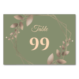 Modern Eenvoudig botanisch elegant salie groen gou Kaart