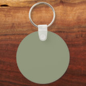 Modern Eenvoudig botanisch elegant salie groen gou Sleutelhanger (Achterkant)