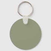 Modern Eenvoudig botanisch elegant salie groen gou Sleutelhanger (Achterkant)
