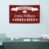 Modern Eenvoudig Bourgondisch Afstudeerfeest 2024 Spandoek (Beurs)