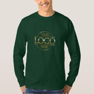Modern Eenvoudig Branded Bedrijf Donkergroen Perso T-shirt