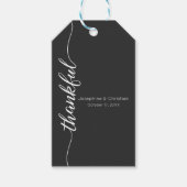 Modern eenvoudig bruiloft paar dankbaar script cadeaulabel (Voorkant)