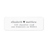 Modern eenvoudig cameraadres (minimaal) etiket (Voorkant)