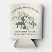 Modern Eenvoudig Camp Bachelorette Weekend Blikjeskoeler (Voorkant)