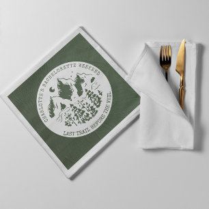 Modern Eenvoudig Camping Bachelorette Feestadres Servet