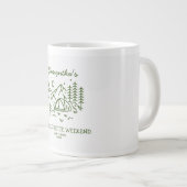 Modern Eenvoudig Camping Bachelorette Party Natuur Grote Koffiekop (Voorkant rechts)