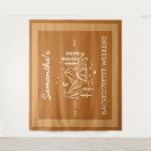 Modern Eenvoudig Camping Bachelorette Party Natuur Wandkleed (Voorkant)