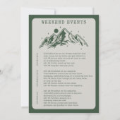 Modern Eenvoudig Camping Bachelorette Weekend Kaart (Achterkant)