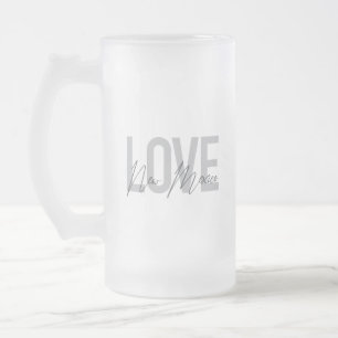 Modern, eenvoudig, chic, coole design Love New Mex Matglas Bierpul