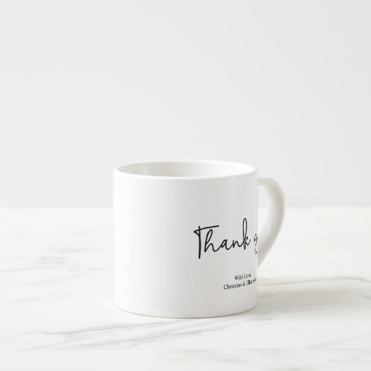 Modern eenvoudig Chic Dank u bruiloft Espresso Kop (Voorkant rechts)