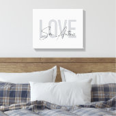 Modern, eenvoudig, chic, Love San Antonio Design C Canvas Afdruk (Insitu (Slaapkamer))