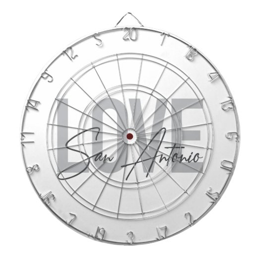 Modern, eenvoudig, chic, Love San Antonio Design C Dartbord (Voorkant)