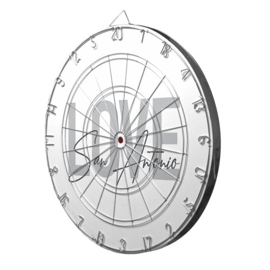 Modern, eenvoudig, chic, Love San Antonio Design C Dartbord (Voorkant Rechts)