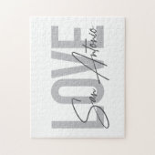 Modern, eenvoudig, chic, Love San Antonio Design C Legpuzzel (Verticaal)