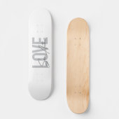 Modern, eenvoudig, chic, Love San Antonio Design C Persoonlijk Skateboard (Voorkant)