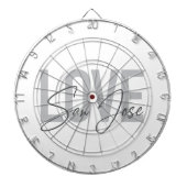 Modern, eenvoudig, chic, Love San Jose Design Cool Dartbord (Voorkant)