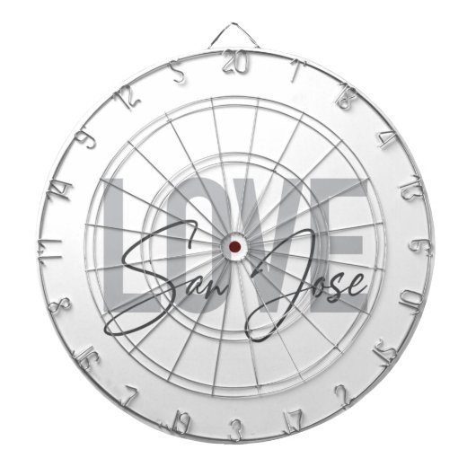 Modern, eenvoudig, chic, Love San Jose Design Cool Dartbord (Voorkant)