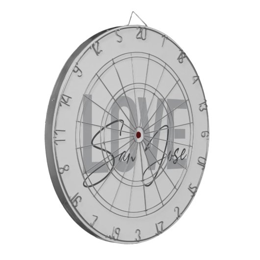Modern, eenvoudig, chic, Love San Jose Design Cool Dartbord (Voorkant Links)