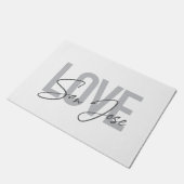 Modern, eenvoudig, chic, Love San Jose Design Cool Deurmat (Schuin)